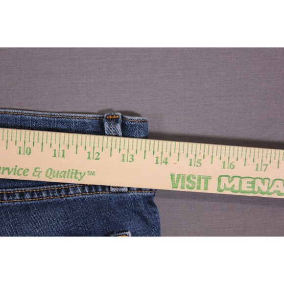 Gap 1969 Womens Authentic Flare High Rise Blue Denim Jeans Raw Hem 27R 27X33 - Picture 7 of 12